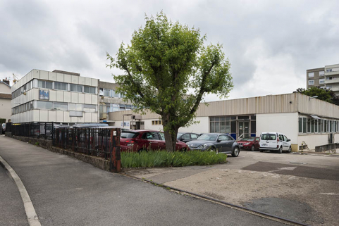 Usine B (12 rue du Tunnel). Vue d'ensemble depuis l'ouest. © Région Bourgogne-Franche-Comté, Inventaire du patrimoine