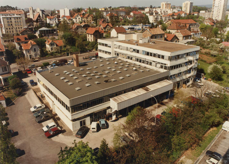 Vue plongeante depuis le sud, photogr., s.d. [vers 1990]. © Région Bourgogne-Franche-Comté, Inventaire du patrimoine