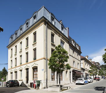 Immeuble et maison, ateliers d'horlogerie Dornier, et Aeschlimann et Monbaron, 5 bis et 7 Grande Rue. © Région Bourgogne-Franche-Comté, Inventaire du patrimoine