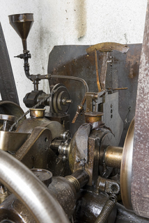 Partie travaillante (sous le tuyau d'amenée d'huile). © Région Bourgogne-Franche-Comté, Inventaire du patrimoine