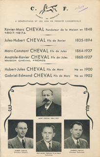 C.F. [Cheval Frères]. 4 générations et 102 ans de probité commerciale, 1950. © Région Bourgogne-Franche-Comté, Inventaire du patrimoine