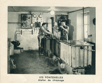 Les Fontenelles. Atelier de chromage, 1950. © Région Bourgogne-Franche-Comté, Inventaire du patrimoine