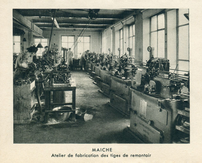 Maîche. Atelier de fabrication des tiges de remontoir, 1950. © Région Bourgogne-Franche-Comté, Inventaire du patrimoine