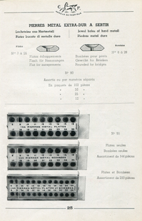 [Exemples de production de la société Cheval Frères :] Pierre métal extra-dur à sertir, 1950. © Région Bourgogne-Franche-Comté, Inventaire du patrimoine
