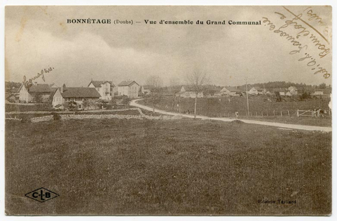 Bonnétage (Doubs) - Vue d'ensemble du Grand Communal, 1er quart 20e siècle [entre 1914 et 1920]. © Région Bourgogne-Franche-Comté, Inventaire du patrimoine