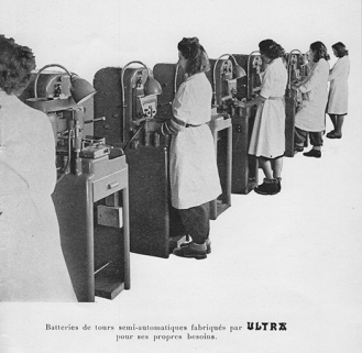 Batterie de tours semi-automatiques, s.n., s.d. [vers 1950]. © Région Bourgogne-Franche-Comté, Inventaire du patrimoine