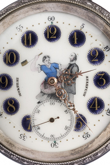 Personnages sur le cadran. © Région Bourgogne-Franche-Comté, Inventaire du patrimoine