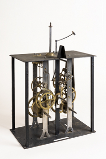 Mouvement d'horloge comtoise (mouvement "cage fer"), 19e siècle. © Région Bourgogne-Franche-Comté, Inventaire du patrimoine