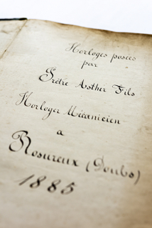 Registre d'inventaire : détail de la page de titre. © Région Bourgogne-Franche-Comté, Inventaire du patrimoine