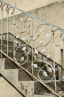 Maison de 1924 : ferronnerie du garde-corps de l'escalier. © Région Bourgogne-Franche-Comté, Inventaire du patrimoine