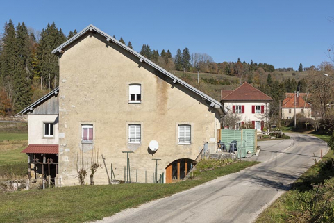 Moulin : façade latérale gauche (sud). © Région Bourgogne-Franche-Comté, Inventaire du patrimoine
