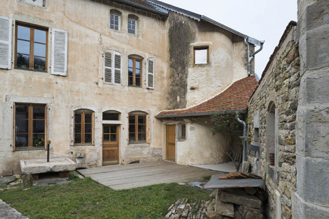 La tour d'escalier, vue extérieure. © Région Bourgogne-Franche-Comté, Inventaire du patrimoine