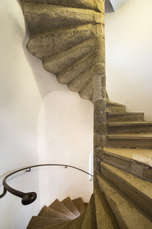 L'escalier à vis dans la tour. © Région Bourgogne-Franche-Comté, Inventaire du patrimoine