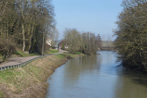 La Saône, vue vers l'amont. © Région Bourgogne-Franche-Comté, Inventaire du patrimoine