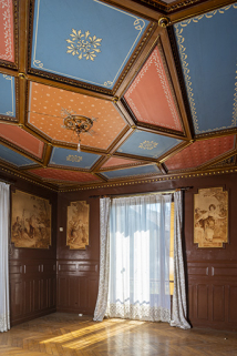 Rez-de-chaussée, grand salon, vue de l'angle sud-est. © Région Bourgogne-Franche-Comté, Inventaire du patrimoine