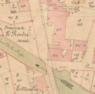 Plan de situation en 1836. © Région Bourgogne-Franche-Comté, Inventaire du patrimoine Plan de situation en 1836. © Région Bourgogne-Franche-Comté, Inventaire du patrimoine