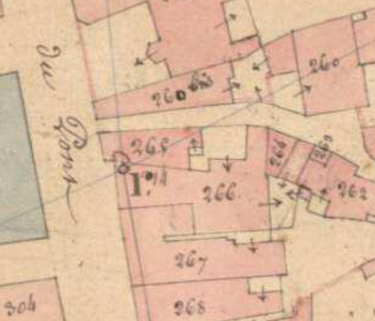 Extrait de l'Atlas parcellaire (1836) du cadastre de la commune de Scey-sur-Saône-et-Saint-Albin. © Archives départementales de la Haute-Saône Extrait de l'Atlas parcellaire (1836) du cadastre de la commune de Scey-sur-Saône-et-Saint-Albin. © Archives départementales de la Haute-Saône