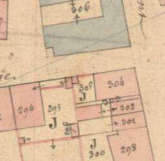 Plan de masse en 1836. © Archives départementales de la Haute-Saône Plan de masse en 1836. © Archives départementales de la Haute-Saône
