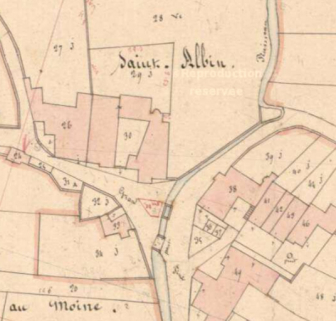 Plan de situation de 1836. © Région Bourgogne-Franche-Comté, Inventaire du patrimoine