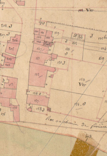 Extrait de l'Atlas parcellaire (1836) du cadastre de la commune de Scey-sur-Saône-et-Saint-Albin. © Région Bourgogne-Franche-Comté, Inventaire du patrimoine