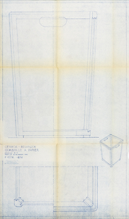 Cetehor Besançon [mobilier]. 634. Corbeille à papier, 20 novembre 1961. © Région Bourgogne-Franche-Comté, Inventaire du patrimoine