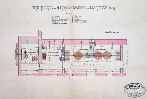 Fruitière de Grand-Combe de Morteau (Doubs) [plan de l’installation], 1913 ? © Région Bourgogne-Franche-Comté, Inventaire du patrimoine