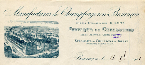 Papier à en-tête, 1901. © Région Bourgogne-Franche-Comté, Inventaire du patrimoine