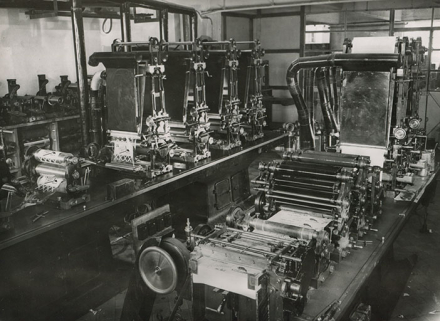 Atelier d'imprimerie, s.d. [vers 1960]. © Région Bourgogne-Franche-Comté, Inventaire du patrimoine