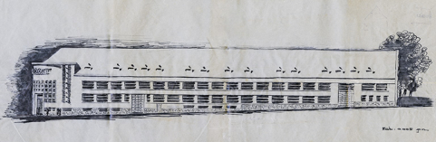 Elévation de la façade sur la rue de Vesoul, s.d. [vers 1943]. © Région Bourgogne-Franche-Comté, Inventaire du patrimoine