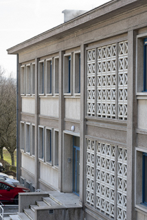 Façade antérieure : corps oriental, vu en enfilade. © Région Bourgogne-Franche-Comté, Inventaire du patrimoine