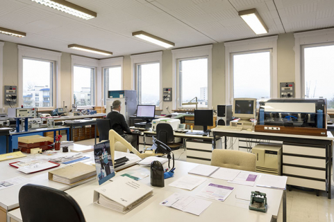 1er étage de soubassement : service de contrôle des montres (SOCM). © Région Bourgogne-Franche-Comté, Inventaire du patrimoine