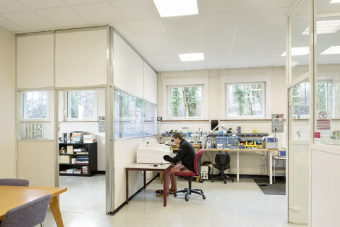 1er étage de soubassement, polissage : soudage laser. © Région Bourgogne-Franche-Comté, Inventaire du patrimoine