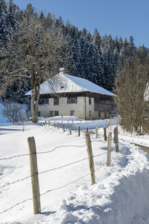 Façades nord et est, en hiver. © Région Bourgogne-Franche-Comté, Inventaire du patrimoine