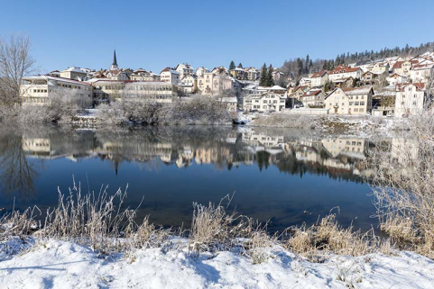 Site récent, vu du nord-est, en hiver. © Région Bourgogne-Franche-Comté, Inventaire du patrimoine Site récent, vu du nord-est, en hiver. © Région Bourgogne-Franche-Comté, Inventaire du patrimoine