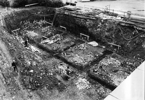 [Construction du laboratoire de métrologie : fondations], 1981. © Région Bourgogne-Franche-Comté, Inventaire du patrimoine