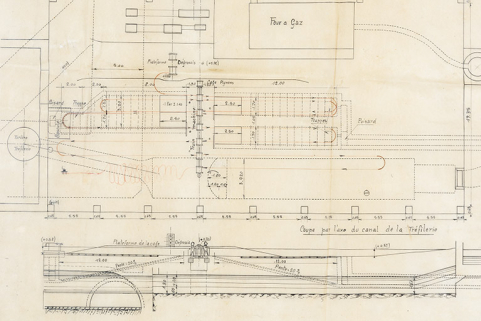 Forges de Saint-Hippolyte. Fosses de serpentage [détail], 29 janvier 1925. © Région Bourgogne-Franche-Comté, Inventaire du patrimoine