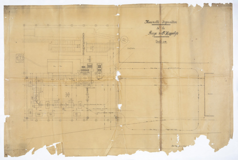 Nouvelle disposition de la forge de St Hippolyte, décennie 1920 [1925 ?]. © Région Bourgogne-Franche-Comté, Inventaire du patrimoine