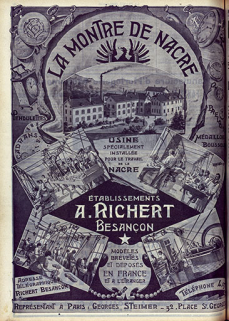 Publicité Ets A. Richert, 1908. © Région Bourgogne-Franche-Comté, Inventaire du patrimoine Publicité Ets A. Richert, 1908. © Région Bourgogne-Franche-Comté, Inventaire du patrimoine