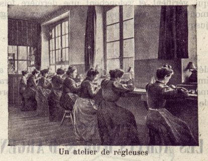 Atelier de régleuses, 1908. © Région Bourgogne-Franche-Comté, Inventaire du patrimoine Atelier de régleuses, 1908. © Région Bourgogne-Franche-Comté, Inventaire du patrimoine