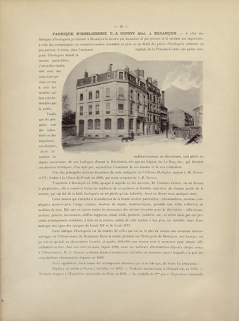 Fabrique d'horlogerie C.-A. Gondy Aîné, à Besançon, 1894. © Région Bourgogne-Franche-Comté, Inventaire du patrimoine Fabrique d'horlogerie C.-A. Gondy Aîné, à Besançon, 1894. © Région Bourgogne-Franche-Comté, Inventaire du patrimoine