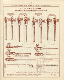Tarif-album [...] E. Ducommun & Marti successeurs [catalogue de production, p. 13 : étaux], [années 1920-1930]. © Région Bourgogne-Franche-Comté, Inventaire du patrimoine