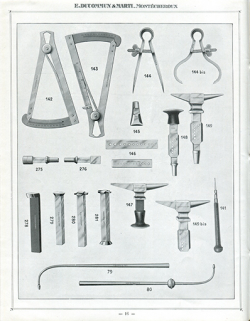 Tarif album n° 5. Fabrique d'outils E. Ducommun & Marti [catalogue de production, p. 16 : outils d'horloger], [milieu 20e siècle]. © Région Bourgogne-Franche-Comté, Inventaire du patrimoine