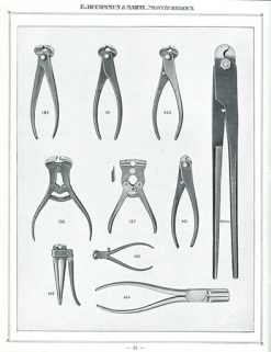 Tarif album n° 5. Fabrique d'outils E. Ducommun & Marti [catalogue de production, p. 24 : pinces], [milieu 20e siècle]. © Région Bourgogne-Franche-Comté, Inventaire du patrimoine