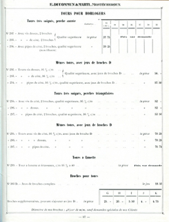 Tarif album n° 5. Fabrique d'outils E. Ducommun & Marti [catalogue de production, p. 57 : tarif de tours d'horloger et broches], [milieu 20e siècle]. © Région Bourgogne-Franche-Comté, Inventaire du patrimoine