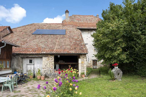 Maison et grange : façade postérieure. © Région Bourgogne-Franche-Comté, Inventaire du patrimoine
