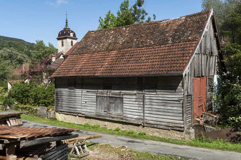 Séchoir et entrepôt industriel rive gauche du Dessoubre. © Région Bourgogne-Franche-Comté, Inventaire du patrimoine