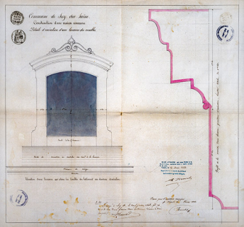 Renahy. Lucarne des combles. 1866.  © Région Bourgogne-Franche-Comté, Inventaire du patrimoine Renahy. Lucarne des combles. 1866.  © Région Bourgogne-Franche-Comté, Inventaire du patrimoine
