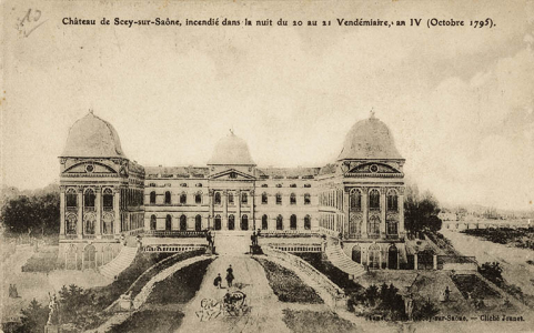 Château de Charles Emmanuel de Bauffremont (aujourd'hui détruit), restitution de la façade ouest. © Région Bourgogne-Franche-Comté, Inventaire du patrimoine Château de Charles Emmanuel de Bauffremont (aujourd'hui détruit), restitution de la façade ouest. © Région Bourgogne-Franche-Comté, Inventaire du patrimoine