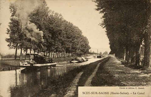 Le canal de navigation, carte postale. © Région Bourgogne-Franche-Comté, Inventaire du patrimoine