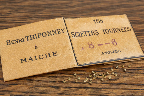 Paquet de sciettes des Ets Triponney, à Maîche (collection particulière). © Région Bourgogne-Franche-Comté, Inventaire du patrimoine Paquet de sciettes des Ets Triponney, à Maîche (collection particulière). © Région Bourgogne-Franche-Comté, Inventaire du patrimoine